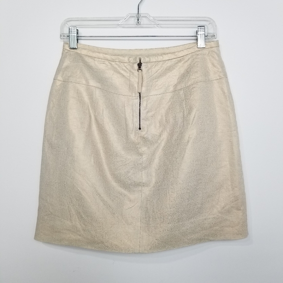 J. Crew Crossover Wrap Metallic Linen Skirt 2 - Picture 7 of 7